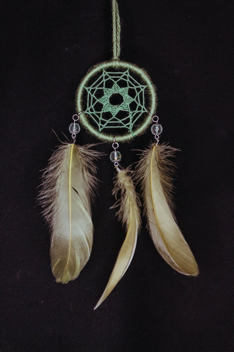 纯手工捕梦网 Handmade Dreamcatcher－【单色星－绿】 - 摆饰 - 其他材质 绿色
