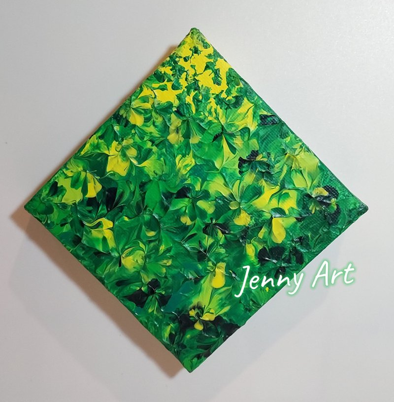 绿意 系列 无框画 抽象画 画作 挂画 居家摆设 桌上小物 疗愈小品 - 海报/装饰画/版画 - 其他材质 绿色