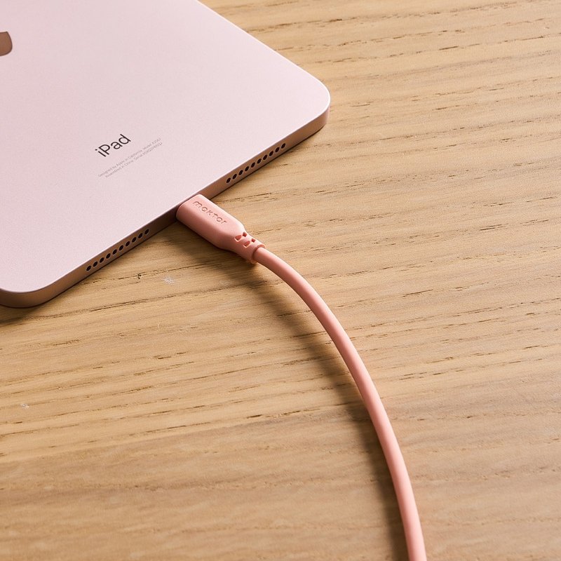 Maktar USB-C to USB-C 硅胶快充传输线 120cm 三色可选 - 充电宝/传输线 - 其他金属 粉红色
