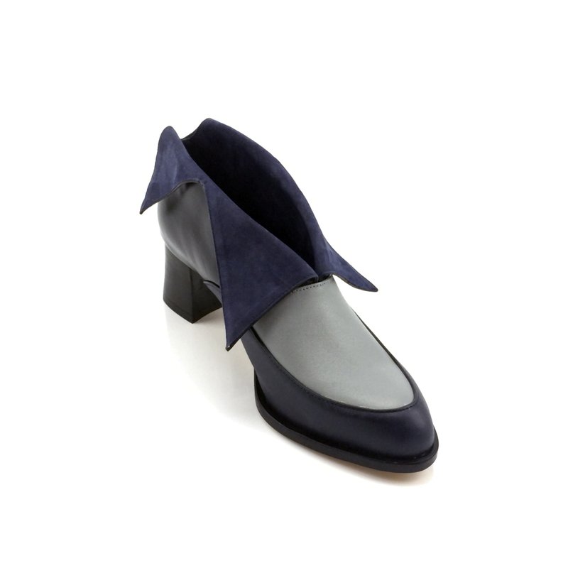 LEADING ROLE | 精灵 | 设计款 | 手工鞋 | 蓝 - 女款短靴 - 真皮 蓝色