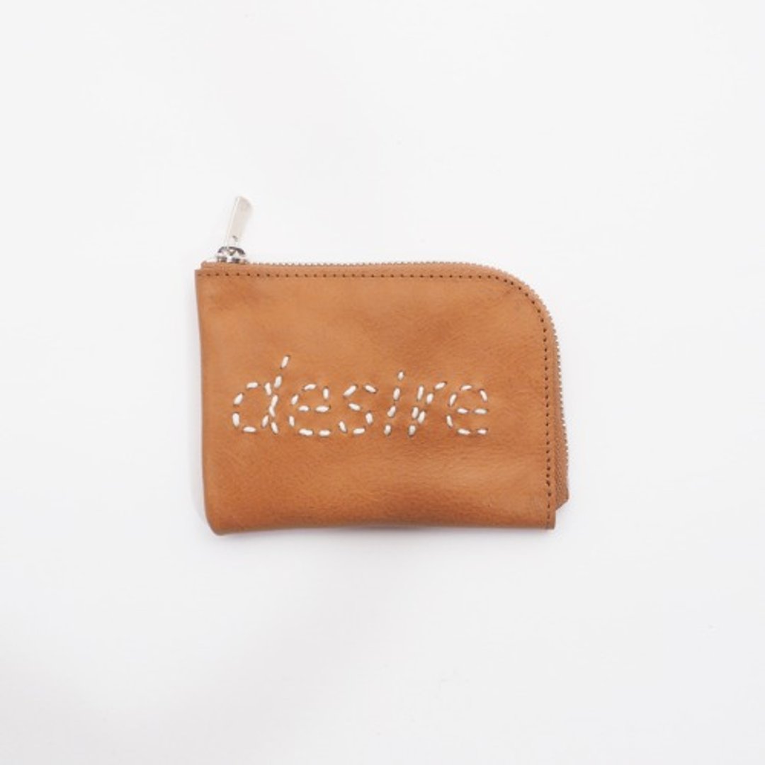cow leather wallet [desire] (yellow) 11×8/coin purse/card slot/sw001d - 皮夹/钱包 - 真皮 