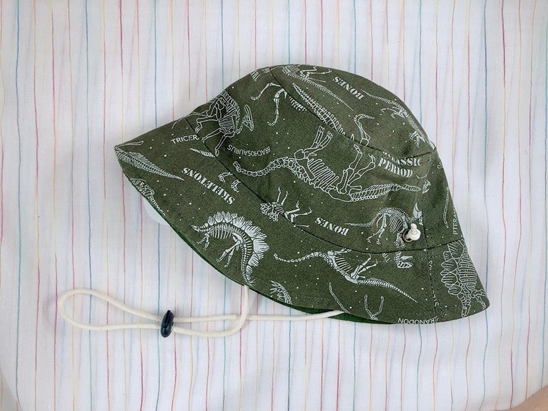 宝宝遮阳帽 渔夫帽亲子帽 造型穿搭 双面帽 弥月礼盒 婴儿用品 - 婴儿帽/发带 - 棉．麻 绿色