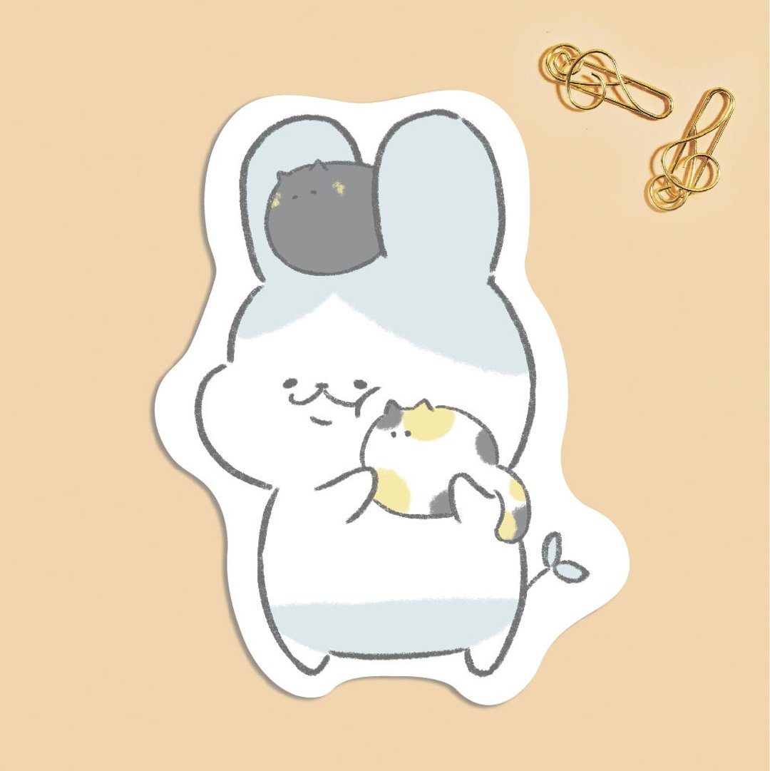 内裤动物 单面万用卡片 猫奴兔 明信片 - 卡片/明信片 - 纸 蓝色