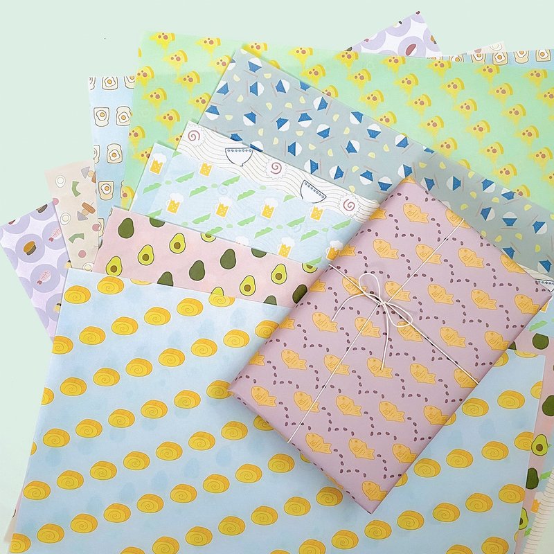 // A3 10张组合 // 10种食物包装纸 - 纸盒/包装盒 - 纸 多色