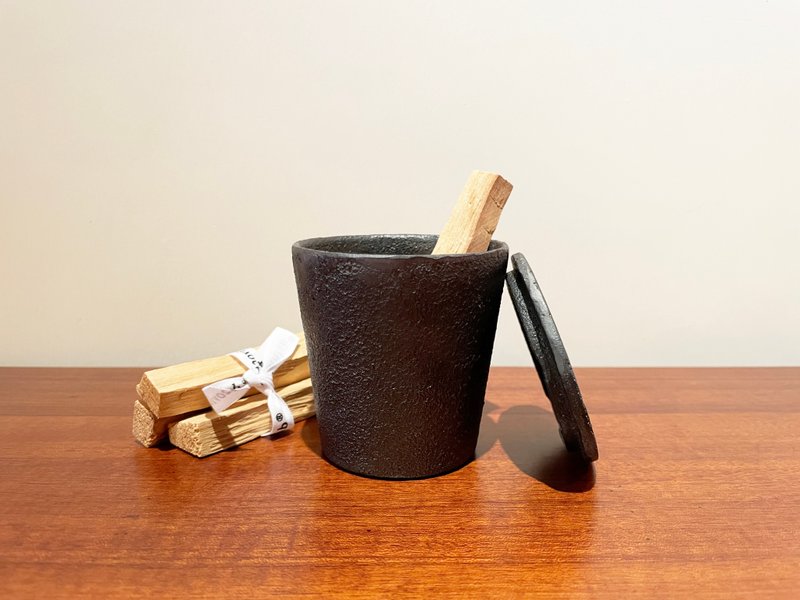 手工铸铁置物盒 薰香 圣木 器皿/ 台座 收纳 送礼礼物 - 收纳用品 - 其他金属 黑色
