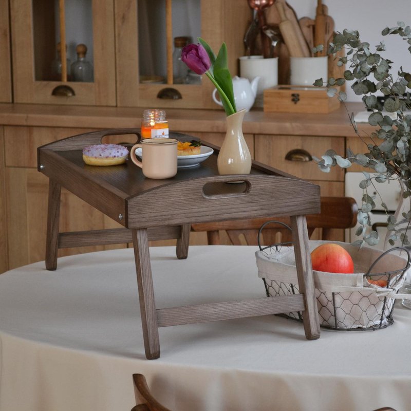 Coffee Table for summer picnics, Wood Dining Tables / Small Folding Table - 餐桌/书桌 - 木头 多色
