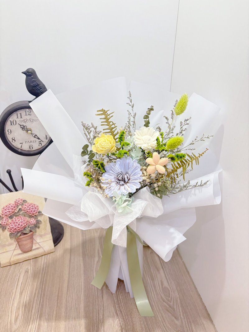 森林系干燥花束/绿色/索拉花 - 干燥花/捧花 - 植物．花 绿色