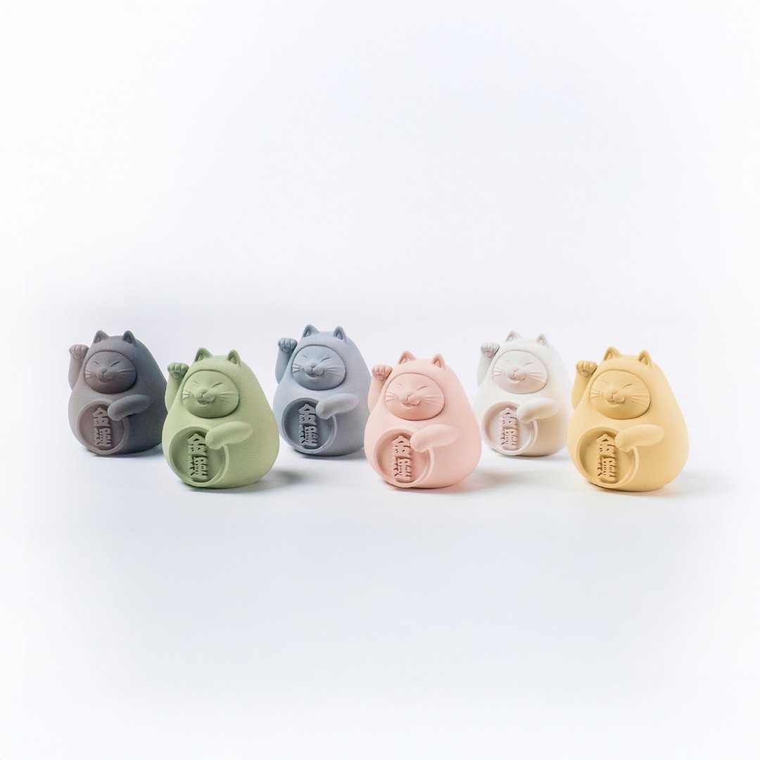 【送礼首选】胖胖招财招福猫(中) - 摆饰 - 水泥 多色