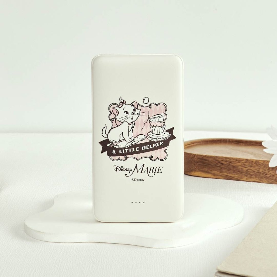 Disney Cats And Dogs-玛丽猫款做家事双线快充10000mAh行动电源 - 充电宝/传输线 - 塑料 多色