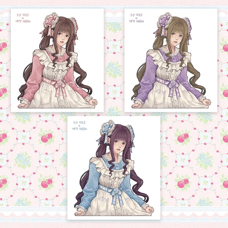 spring lady - 可爱女孩贴纸 (hirin) - 贴纸 - 纸 多色