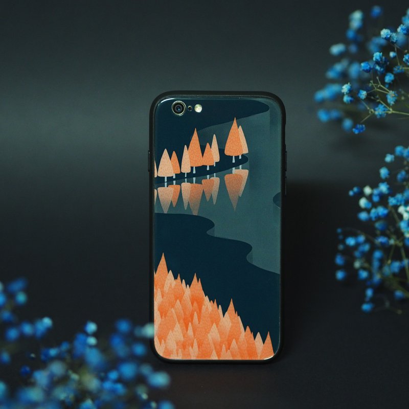 玻璃手机壳－绿野湖溿 - 手机壳/手机套 - 塑料 黑色