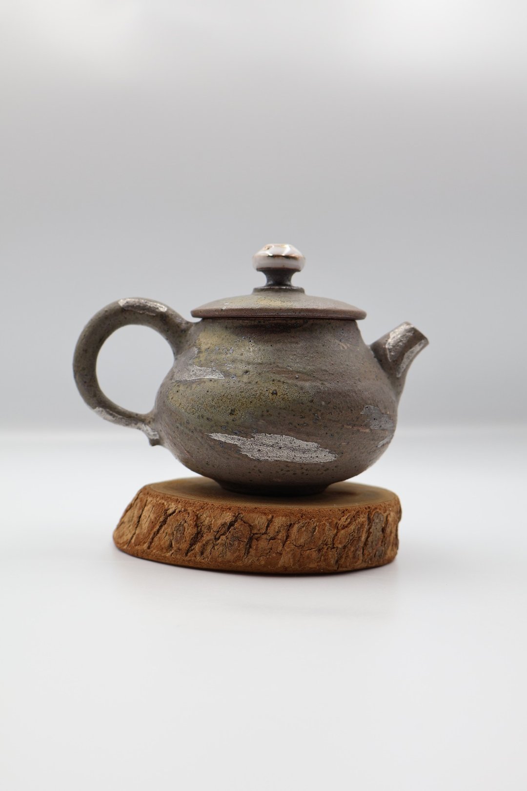 青灰釉彩壶-手工制作-容量约140cc - 茶具/茶杯 - 陶 