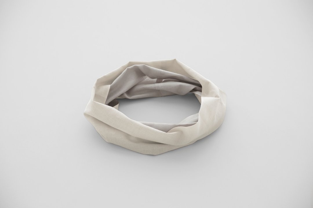 Snood Oo Wow MONO WHITE L size - 丝巾 - 棉 