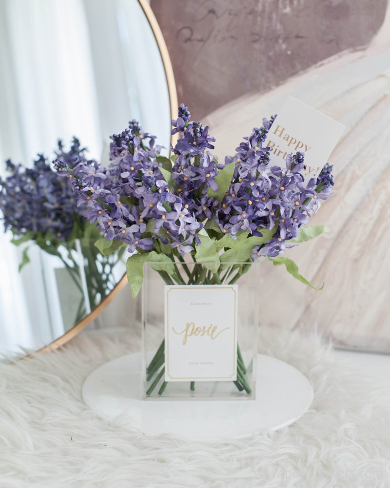 BLUE LILAC |  Paris vase for Home Decoration - 摆饰 - 纸 蓝色