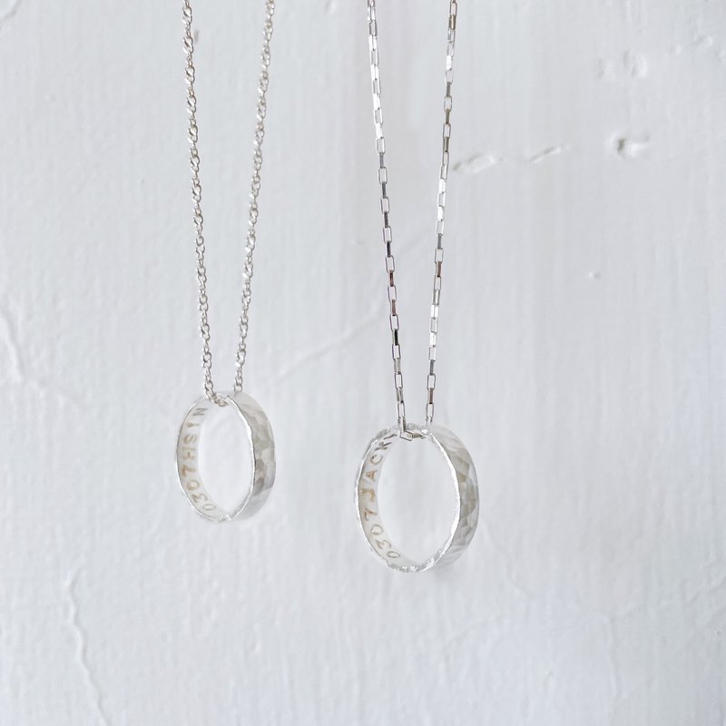 【波光相映】925纯银 • 定制• 水波纹 • 情侣对戒• 情侣对链 - 对戒 - 纯银 银色