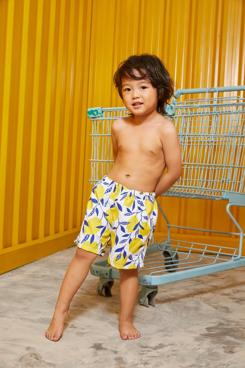 Beach Babe & Beach Boy : Baby & Adult Swim Trunks : Lemon - 泳衣/游泳用品 - 其他材质 黄色