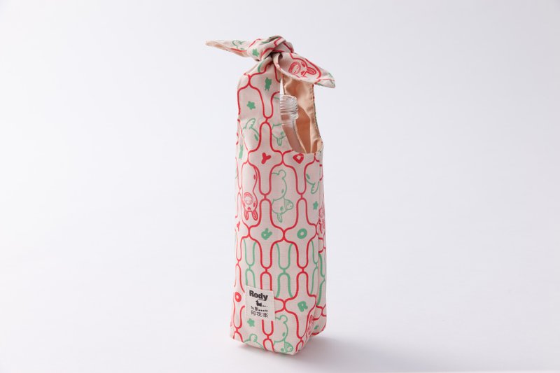 印花乐xRody / Rody铁花窗/兔耳水壶袋/玩具粉红 - 水瓶/水壶 - 棉．麻 