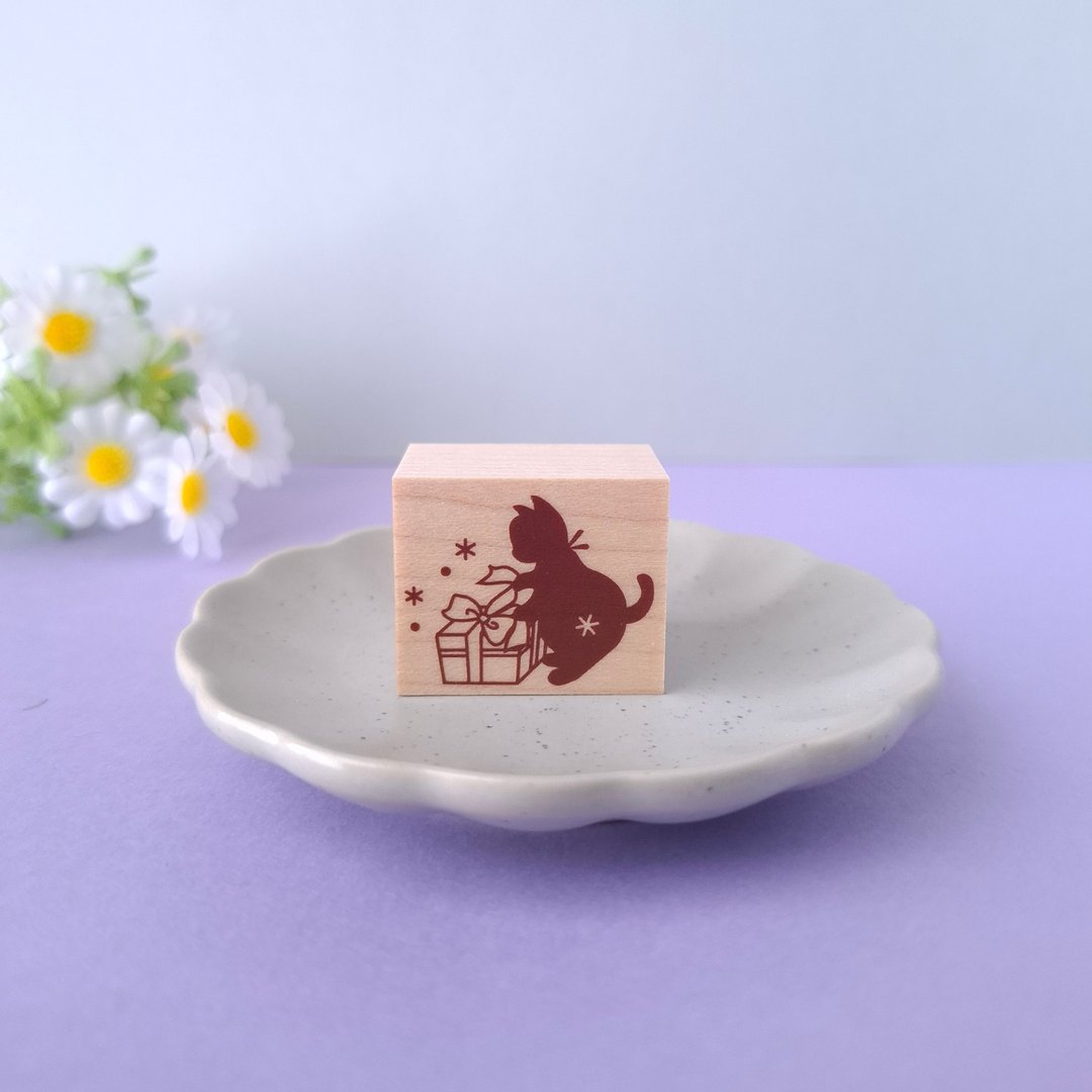 礼物小猫橡皮印章 印章 橡胶印章 - 印章/印台 - 橡胶 透明