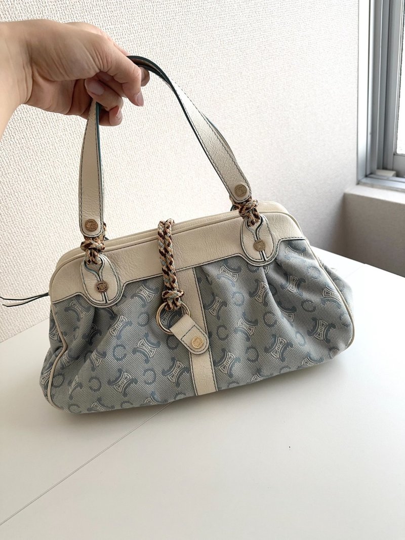 中古包 Celine思琳 Macadam帆布手提包 - 手提包/手提袋 - 棉．麻 蓝色