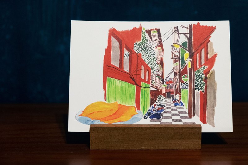 (加购) 港畔光曲－去基隆小旅行。手绘风明信片 - 卡片/明信片 - 纸 