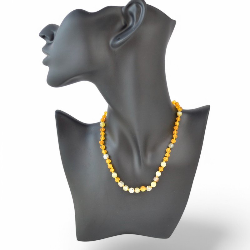 波罗的海琥珀项链 33 厘米  适合婴儿或儿童佩戴 NG19 - 项链 - 宝石 多色