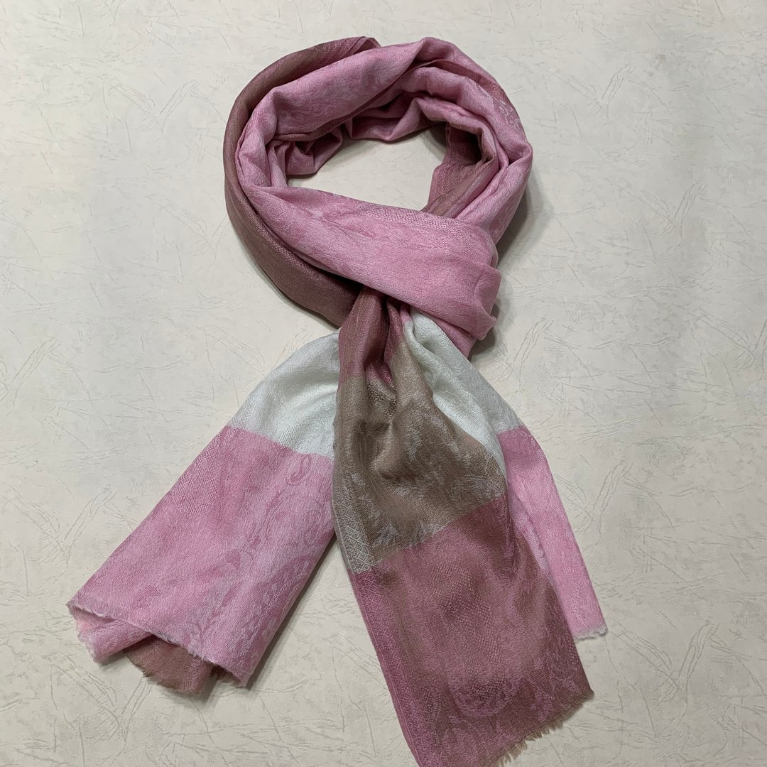 尼泊尔Cashmere 羊绒围巾/披肩 纯手工编织 进阶款 质感大格花纹 - 围巾/披肩 - 羊毛 多色