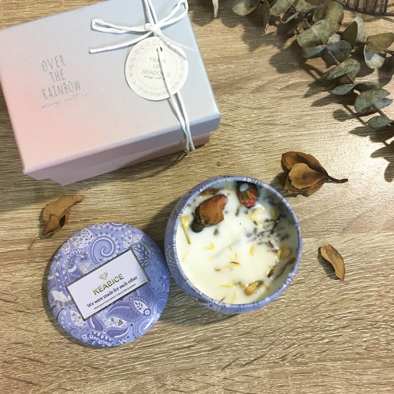 天然香氛精油按摩蜡烛 / 扩香 ( 舒压舒眠魔法 / 爱情魅力魔法 ) - 蜡烛/烛台 - 蜡 白色