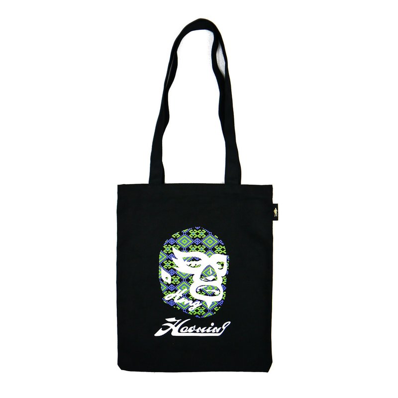 Luminous Color Tote Bag 蓄光变色手提帆布袋 BLACK M - 手提包/手提袋 - 棉．麻 黑色