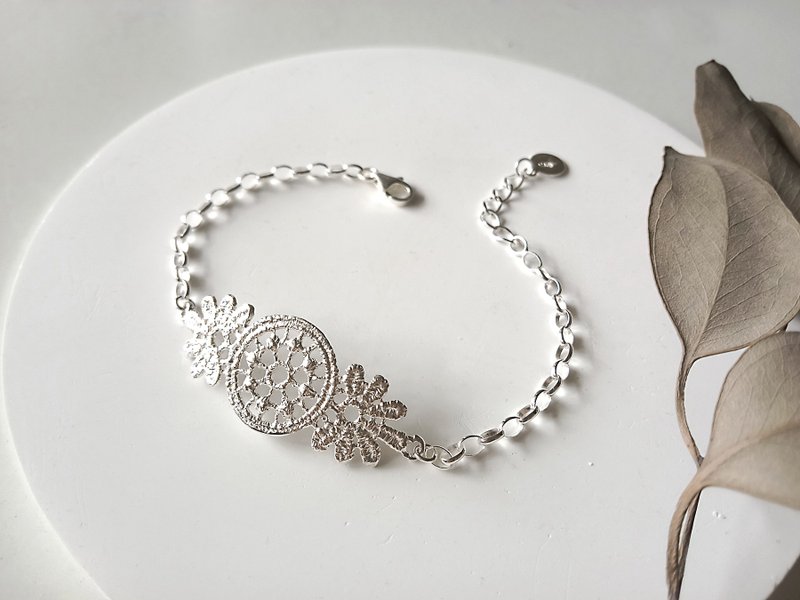 S Lee 蕾丝创作系列 捕梦网花纹/S01 手链/手环  (925银 ) - 手链/手环 - 纯银 