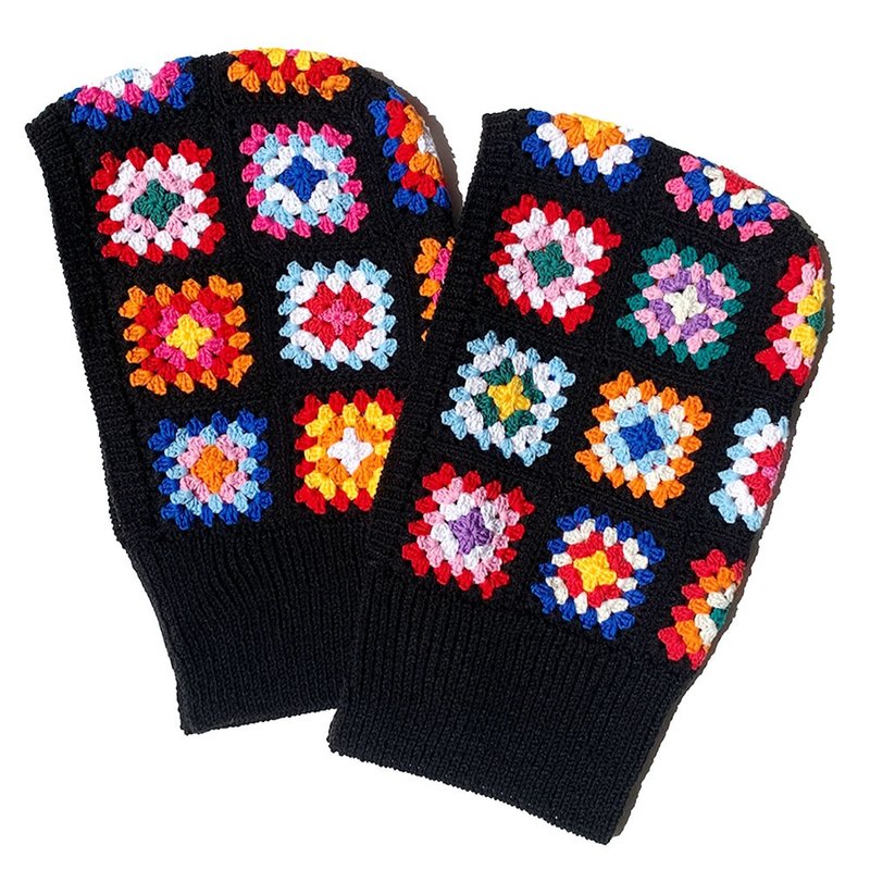 【头套】奶奶风图纹 钩针编织头套 暖颈帽 A款 - 帽子 - 羊毛 多色