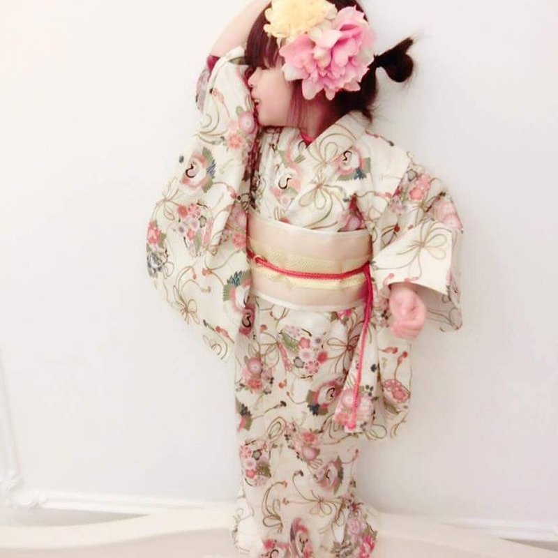 Angel Nina 手作和服 大人版 鹤白 - 女装休闲/机能外套 - 纸 白色