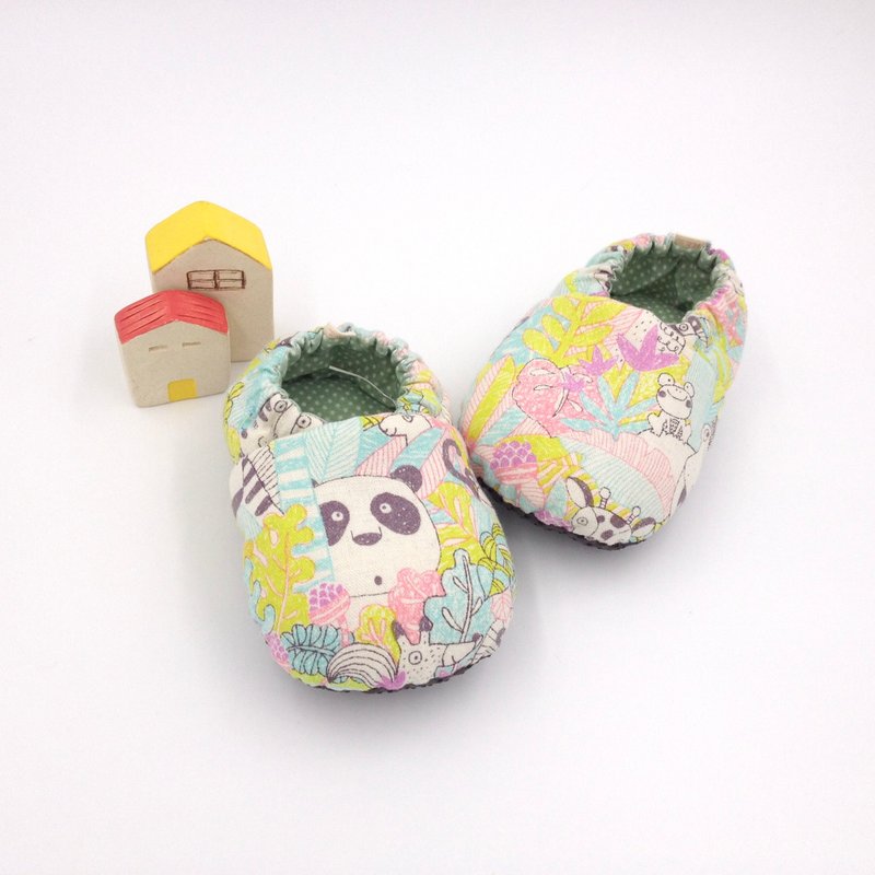 热带雨林粉底-初步鞋/成长鞋 - 婴儿鞋 - 棉．麻 粉红色