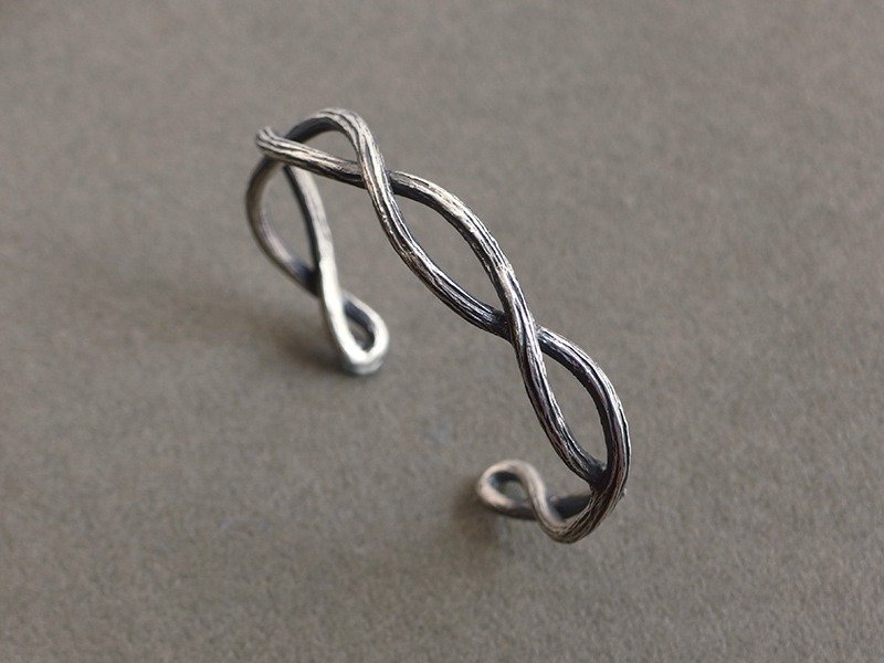 蔓藤 纯银手环/缠绕 交织 植物 蕨 精灵风 - 手链/手环 - 其他金属 银色