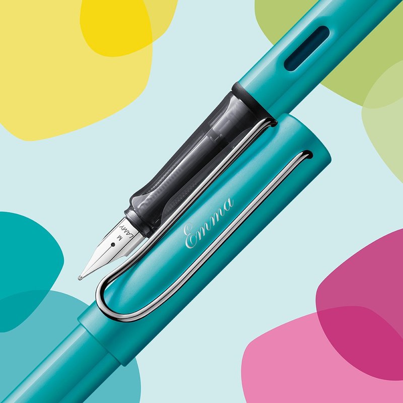 【雷雕免费刻字】LAMY 钢珠笔+笔袋礼盒 / AL star 恒星 - 璧玺蓝 - 钢珠笔 - 铝合金 蓝色