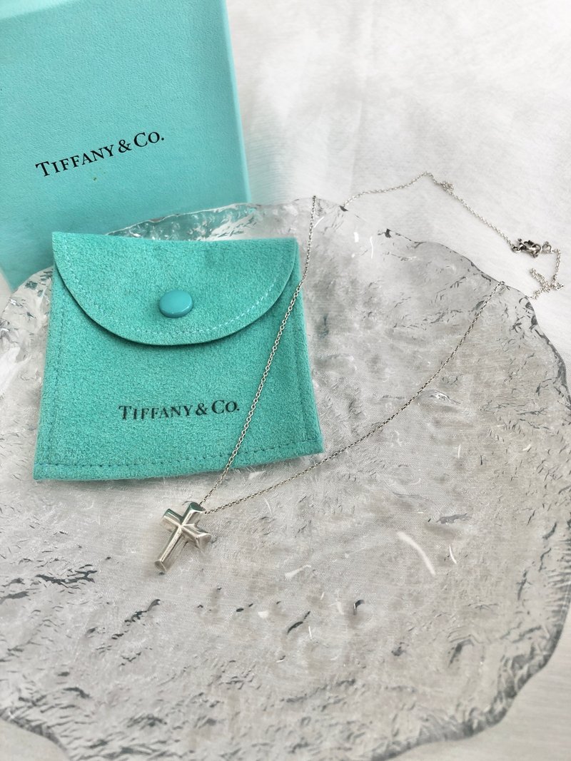 【日本直送 名牌中古包】Tiffany & Co. 蒂芙尼 项链 银色 十字架 925 vintage 古着 old rjriwt - 项链 - 纯银 银色