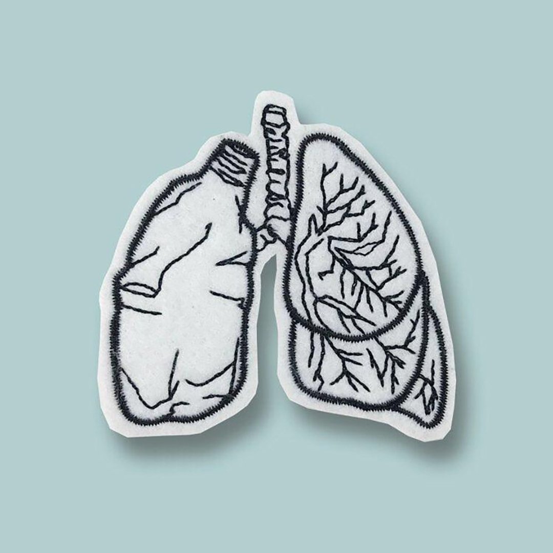 宝特瓶肺刺绣布贴 - 徽章/别针 - 绣线 