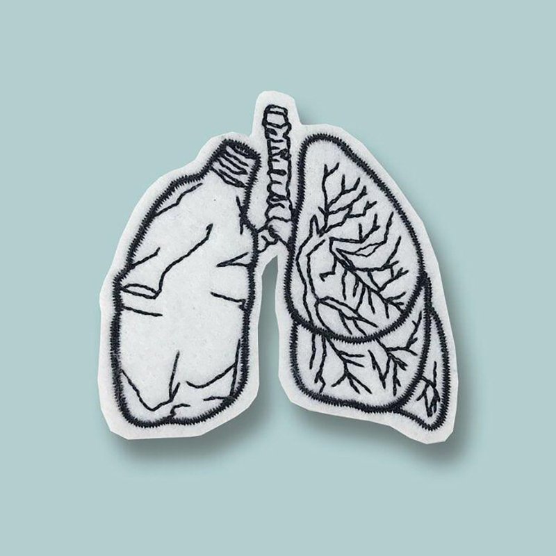 宝特瓶肺刺绣布贴 - 徽章/别针 - 绣线 