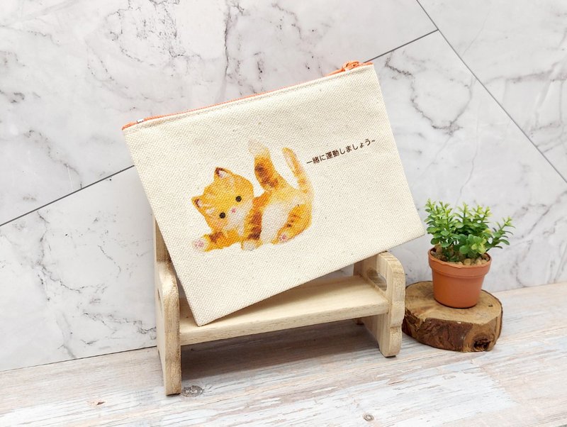 橘猫一起运动-平底零钱包 - 零钱包 - 其他材质 