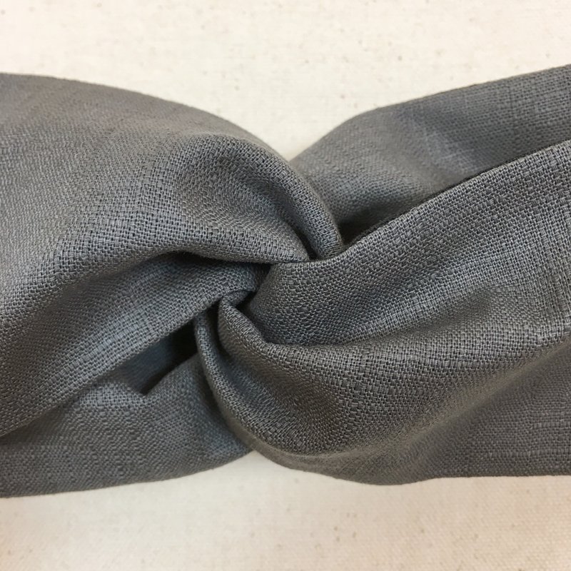 Rose Hairband 玫瑰发带 Mr.Tie 手工缝制发带 Hand Made Hairband 纯色系列 001 - 发饰 - 棉．麻 灰色