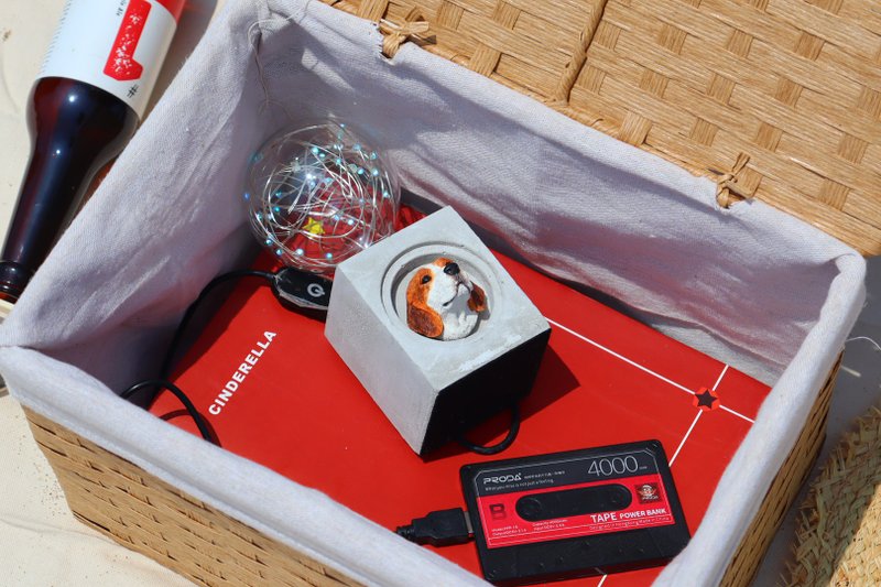 曙MUSE 米格鲁方形水泥桌灯 - 灯具/灯饰 - 水泥 灰色