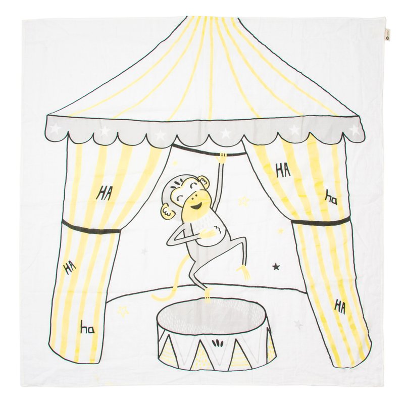 有机棉包巾–史特利小猴Split MUSLIN - 其他 - 棉．麻 黄色