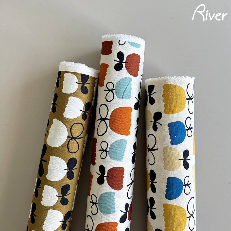 【River】原创设计布料/郁金香 - 编织/刺绣/羊毛毡/裁缝 - 棉．麻 多色