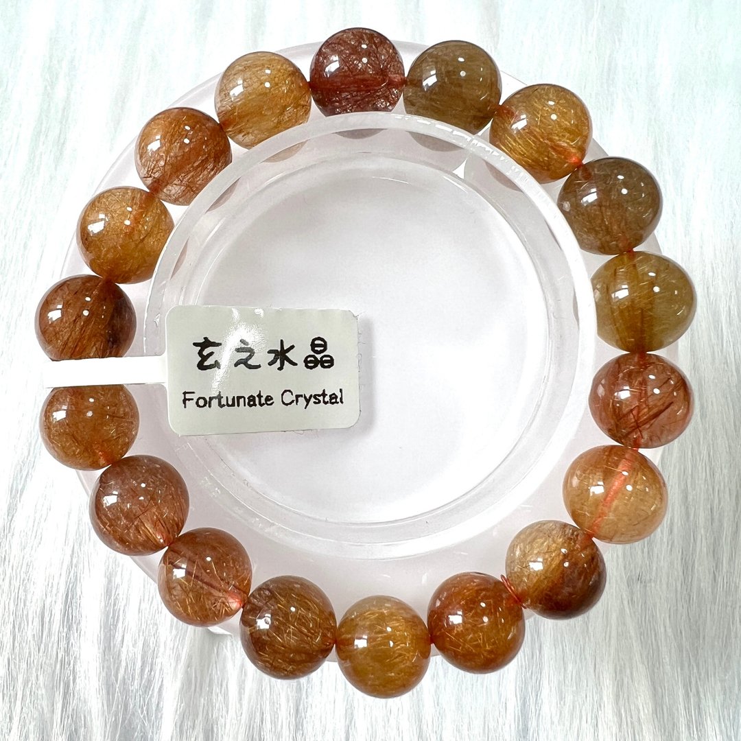 红铜发手串 | 水晶 | 水晶手串 | 水晶手链 | 水晶手链 - 手链/手环 - 水晶 红色