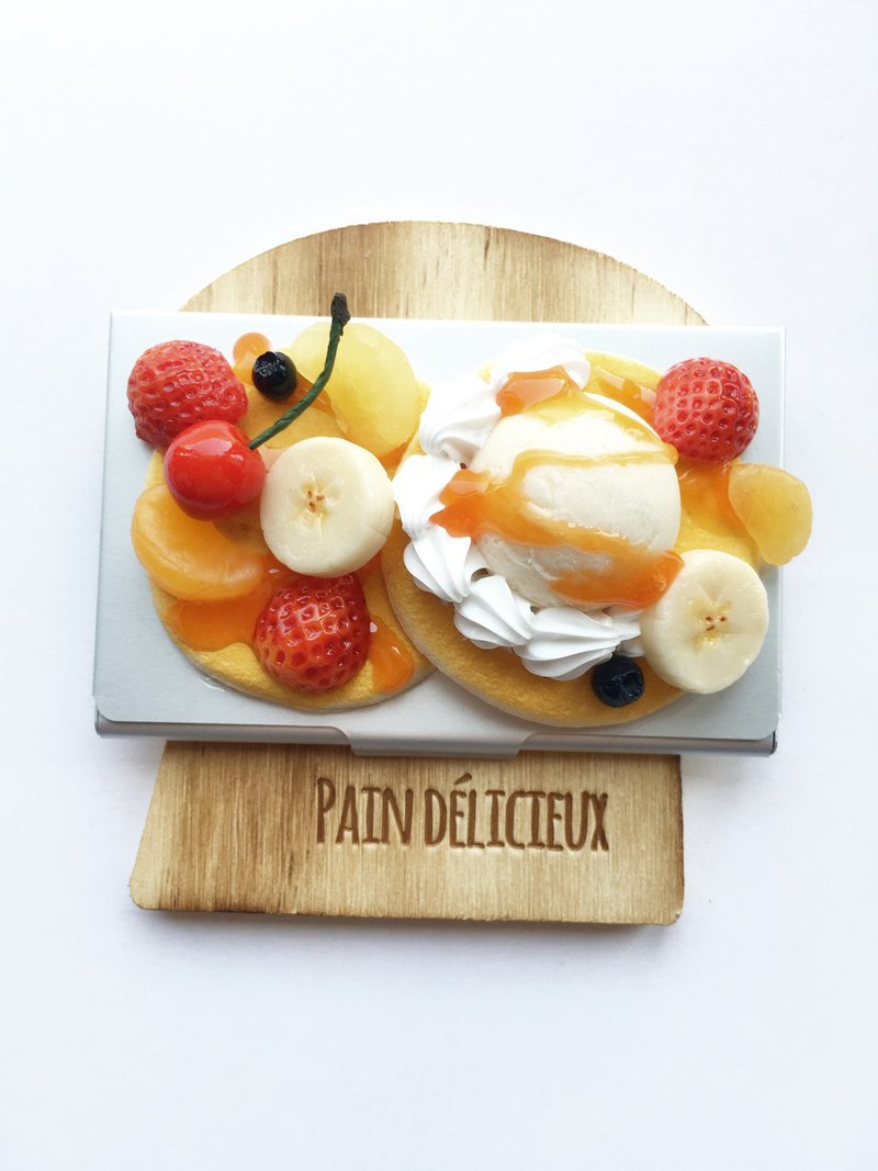 名片夹, 卡片夹, 卡片盒, 拟真甜点, 水果, 拟真食物, 聚合物黏土 - 其他 - 粘土 银色