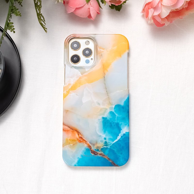 iPhone / Samsung 水色阳光云石纹 半包硬壳 手机壳【定制】 - 手机壳/手机套 - 塑料 蓝色