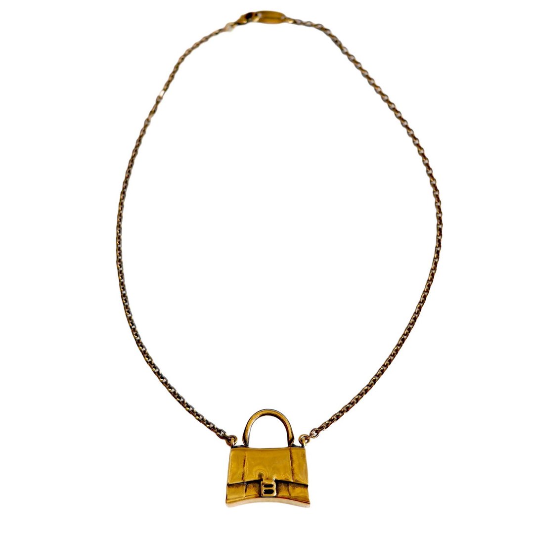 BALENCIAGA 金色黄铜 Signature Hourglass 手袋型项链 - 项链 - 铜/黄铜 金色