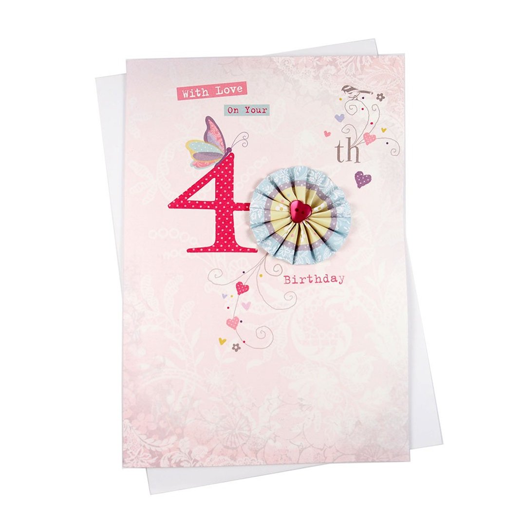 美丽的40岁生日【Hallmark-UK岁数卡片 生日祝福】 - 卡片/明信片 - 纸 多色