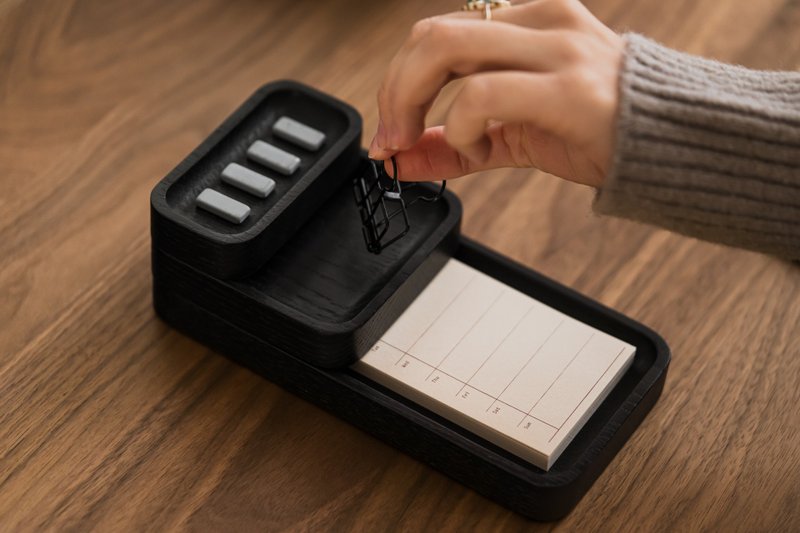 迷你收纳托盘 - 钥匙、珠宝收纳盒 - 收纳用品 - 木头 咖啡色