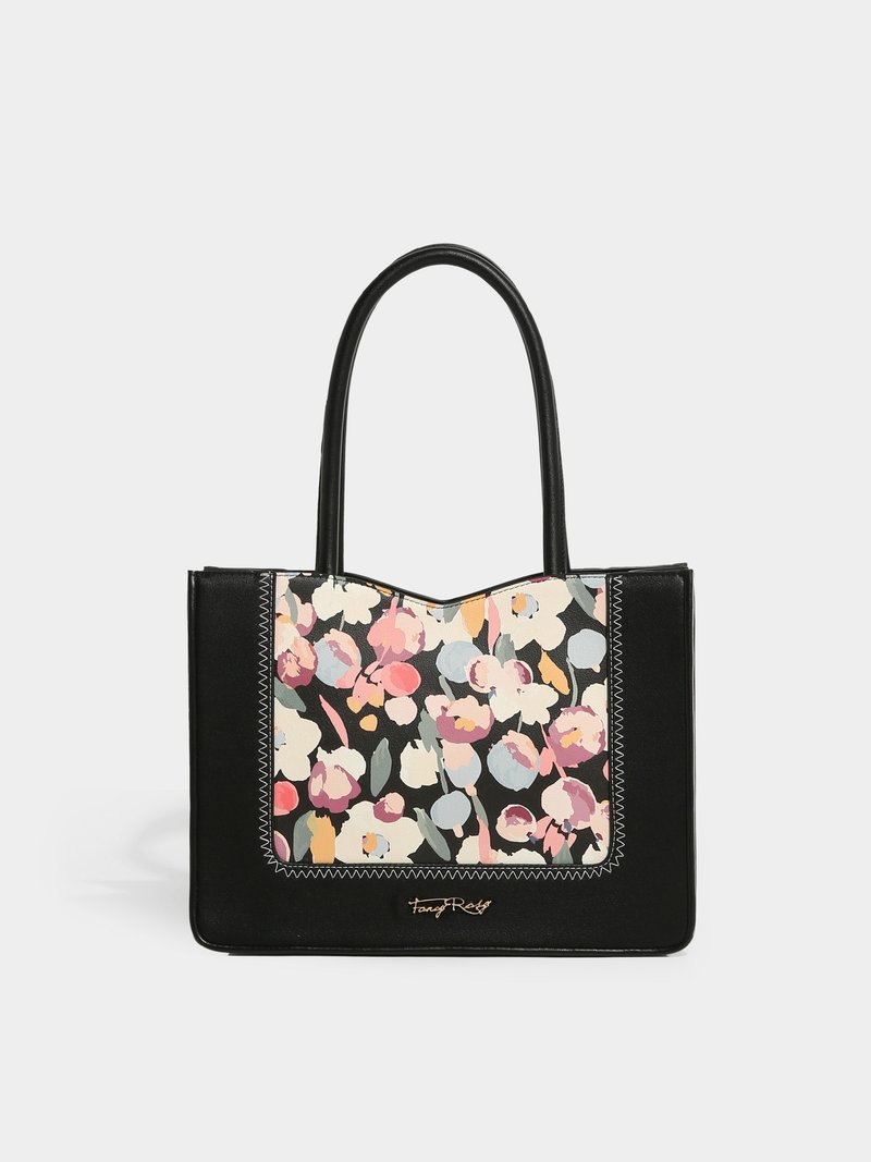 艺术油画印花托特包 - 手提包/手提袋 - 其他材质 黑色