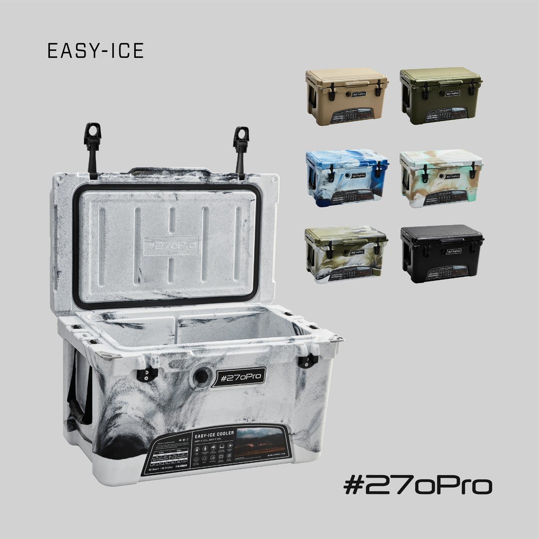 #270Pro - 户外露营风格保冰桶 EASY-ICE 45QT 七色可选 - 露营用品 - 塑料 黑色